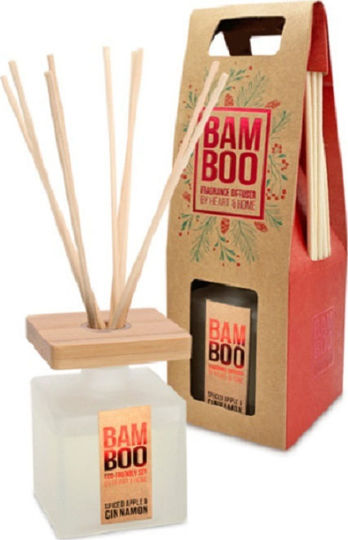 Αρωματικό Χώρου με Sticks Bamboo Πικάντικο Μήλο & Κανέλα Heart & Home 