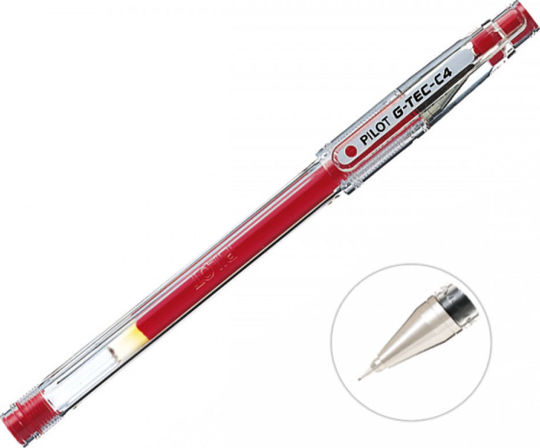 Pilot Στυλό Gel 0.4mm Κόκκινο G-Tec-C4