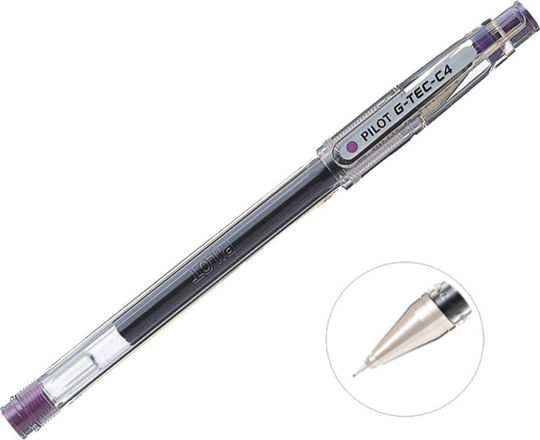 Pilot Στυλό Gel 0.4mm Μωβ G-Tec-C4