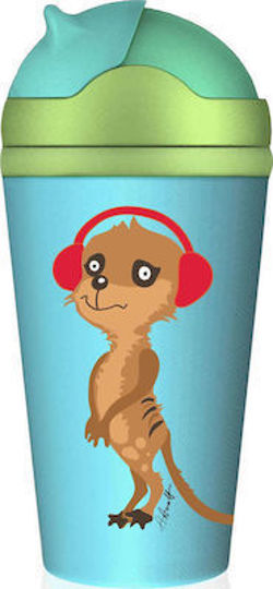 Chic Mic Παγούρι Μπαμπού με Καλαμάκι Lucky Meercat 300ml