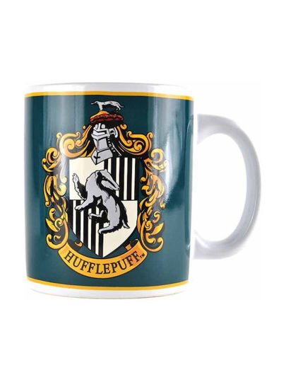 Half Moon Bay Hufflepuff Crest Κούπα Κεραμική Μπλε 350ml