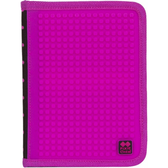 Pixie crew pouch with silicone side and pixels 19 cm fuchsia